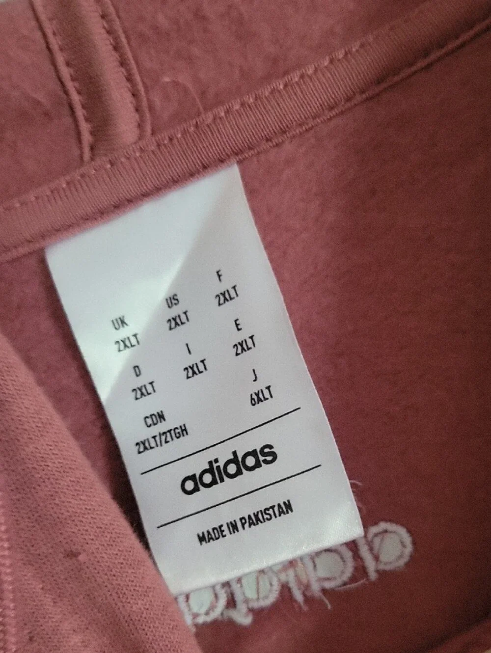 adidas Men's Dusty Rose Hoodie with White Logo